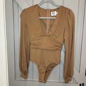 Princess Polly size small bodysuit in brown